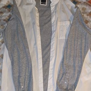 Armani Exchange long sleeve button up two-tone